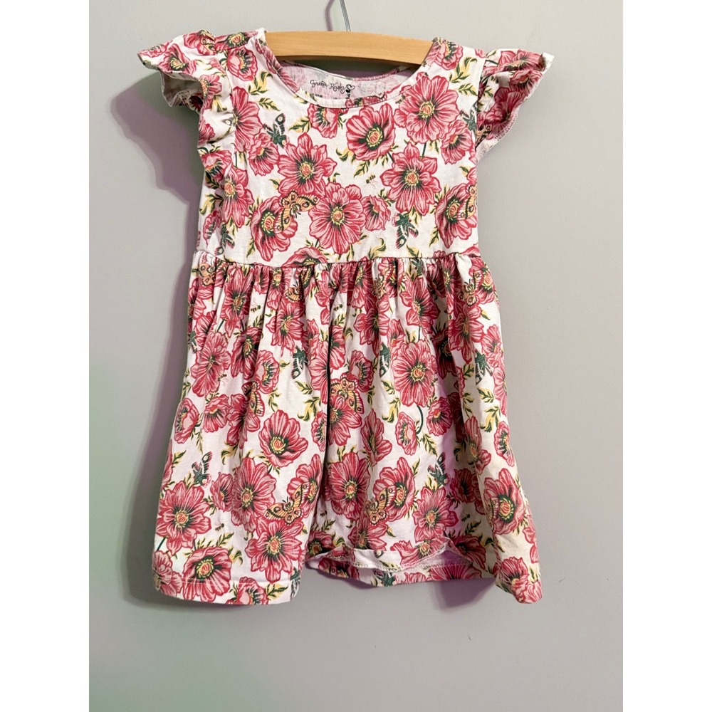 Cynthia Rowley Kids Floral Print Short Sleeve Dress Toddler Girls Size 5 6 Small - Picture 2 of 6